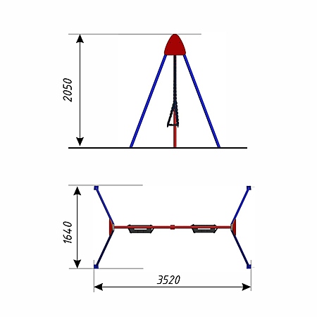 Качели с разными подвесами (резиновые)  фото 2