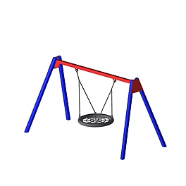Качели металл «Гнездо», металл. стойки тр.кв.80х80 (с подвесом армированным) для общего пользования