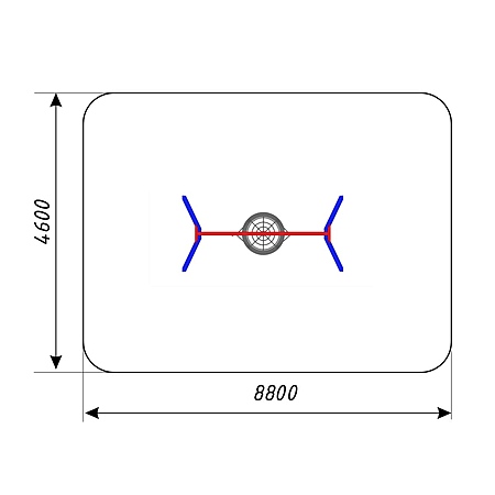 Качели металл «Гнездо», металл. стойки тр.кв.80х80 (с подвесом армированным) для общего пользования фото 3