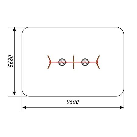 Качели металл двойные «Гнездо», стойки брус 100*100 (с подвесом армированным) для общего пользования  фото 3