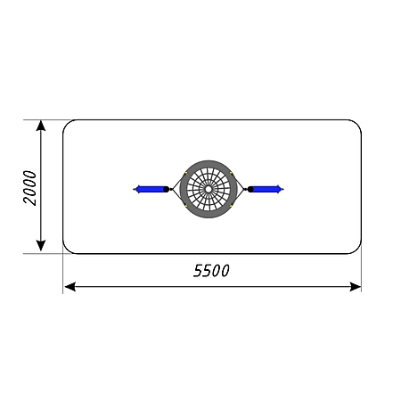 Качели металл  «Гнездо» тр. 108мм. (с подвесом армированным) для общего пользования фото 3