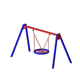Качели металл «Гнездо», металл. стойки тр.кв.80х80 (с подвесом без армирования) для часного использования