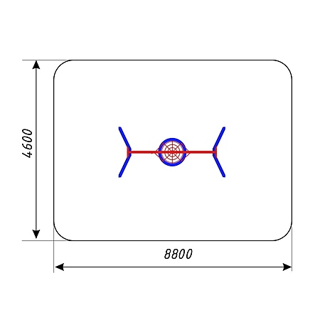 Качели металл «Гнездо», металл. стойки тр.кв.80х80 (с подвесом без армирования) для часного использования фото 3