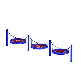 Качели металл тройные  «Гнездо»тр. 108мм. (с подвесом без армирования) для часного использования 