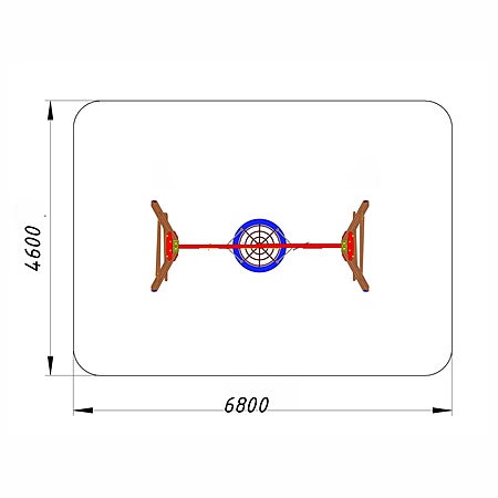 Качели «Птицы гнездо» стойки Брус 100*100 с не армированным подвесом для часного использования фото 3