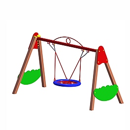 Качели «Гнездо» стойки Брус 100*100 с армированным подвесом для общего пользования