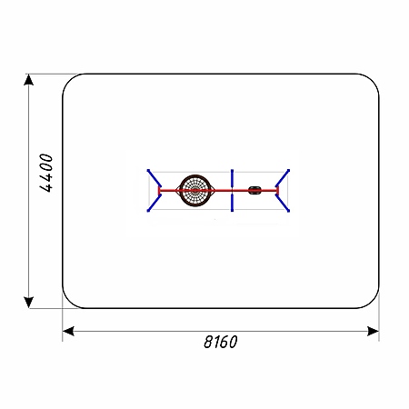Качели металл двойные металл. стойки тр. 76 (с подвесом армированным и Люлька) для общего пользования фото 3