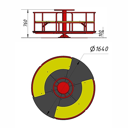 Карусель «Улыбка» для детской площадки фото 2