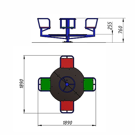 Карусель «Рожковая» для детской площадки фото 2