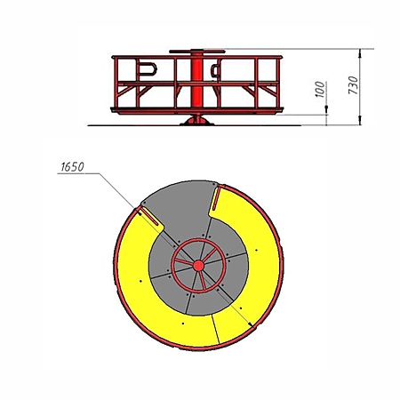 Карусель «Колесо» для детской площадки фото 2