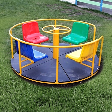 Карусель детская с пластиковыми сидениями  фото 4