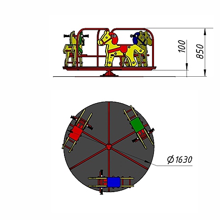 Карусель детская «Маленькие пони»  фото 2