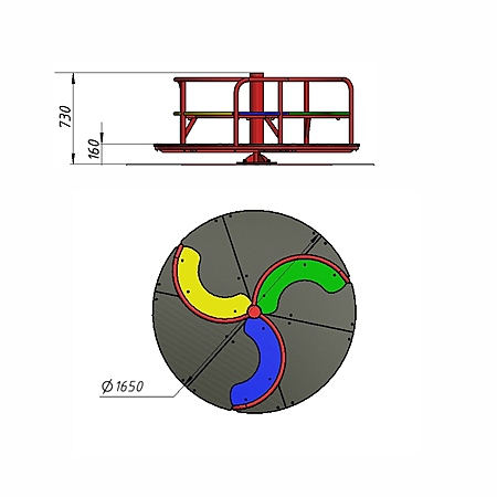 Карусель «Ветерок» для детской площадки фото 2