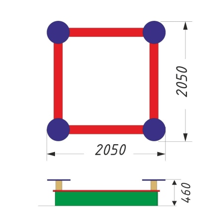 Песочница ФСФ со столиками  фото 3