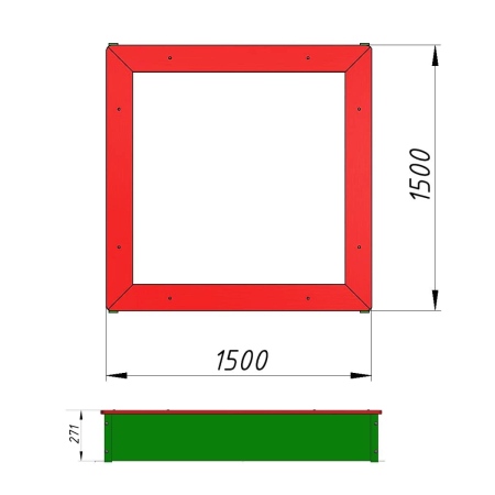 Песочница низ металл  фото 3