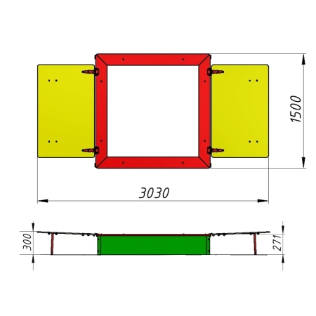 Песочница с крышками ФСФ  фото 3