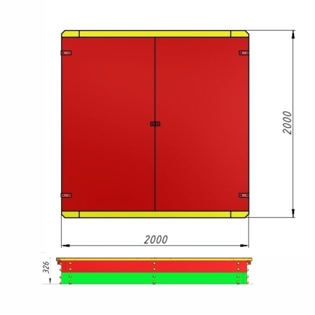 Песочница с крышками ФСФ  фото 3