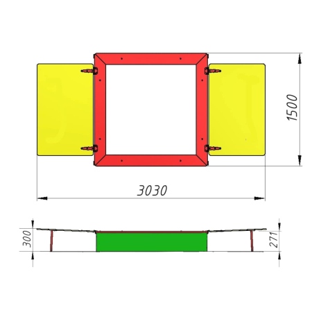 Песочница с крышками низ металл  фото 3
