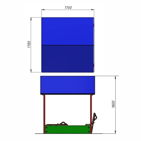 Песочница с навесом и крышками фото 3