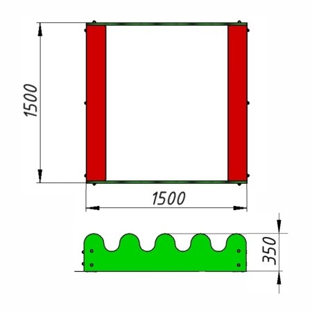 Песочница «Травка»  фото 3