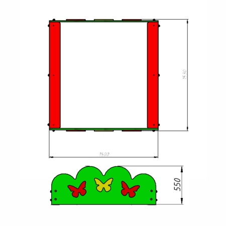 Песочница «Лужайка»  фото 3