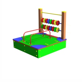 Песочница «Счёты» с крышками 1