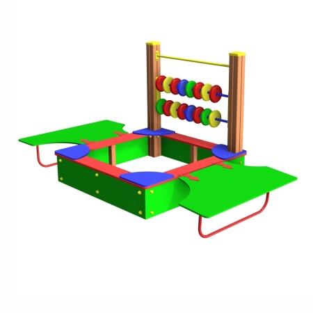Песочница «Счёты» с крышками 1 фото 2