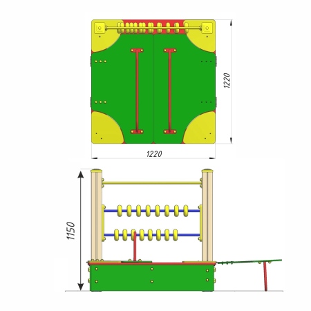 Песочница «Счёты» с крышками 1 фото 3