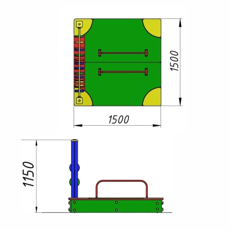Песочница «Счёты» с крышками 2 фото 3