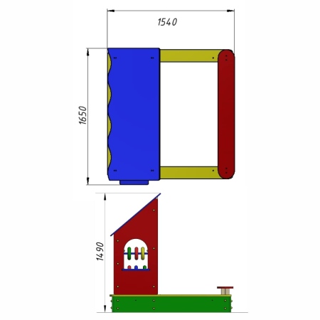Песочница домик со счётами  фото 3
