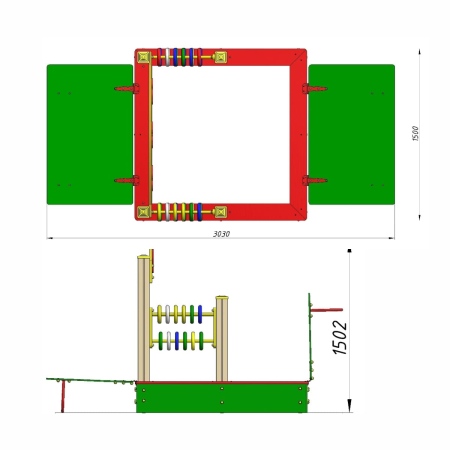 Песочница с крышками «Полянка»  фото 3