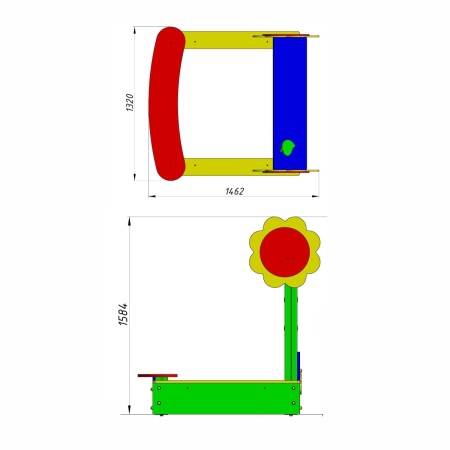Песочница «Солнышко» со счётами  фото 3