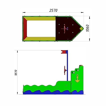 Песочница «Кораблик»  фото 3