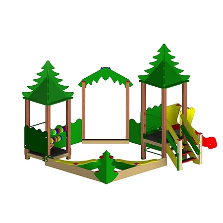 Песочный дворик «Лесник» с горкой  фото 2