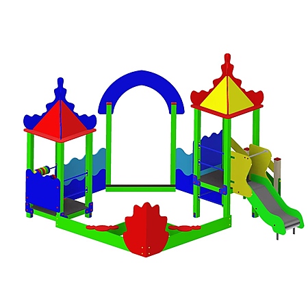 Песочный дворик «Морская» с горкой  фото 2