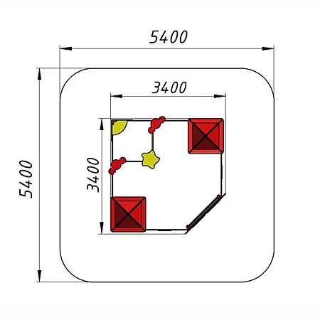 Песочный дворик «Морская» с горкой  фото 4