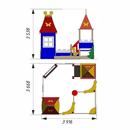 Песочный дворик «Веселый дворик» без горки  фото 3