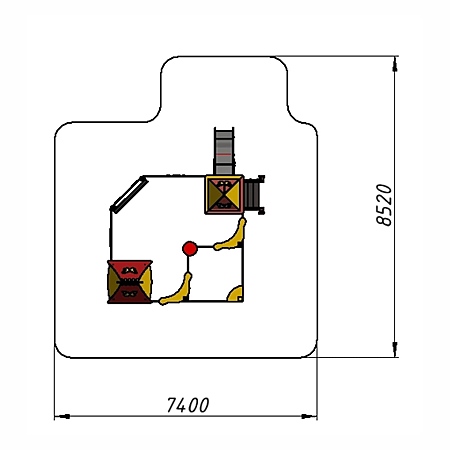Песочный дворик «Веселый дворик» с горкой  фото 4