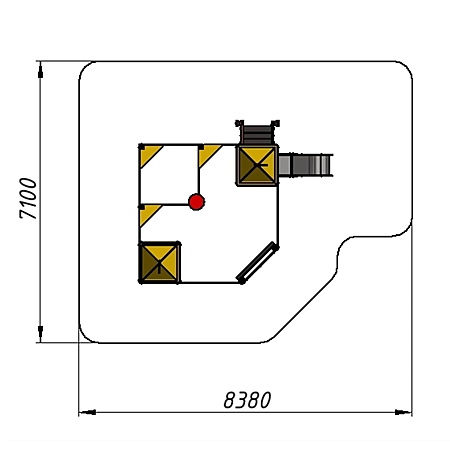 Песочный дворик «Замок» с горкой  фото 4