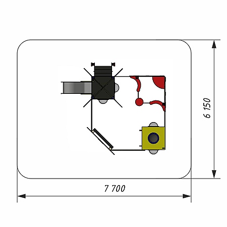 Песочный дворик «Космос» с горкой  фото 4