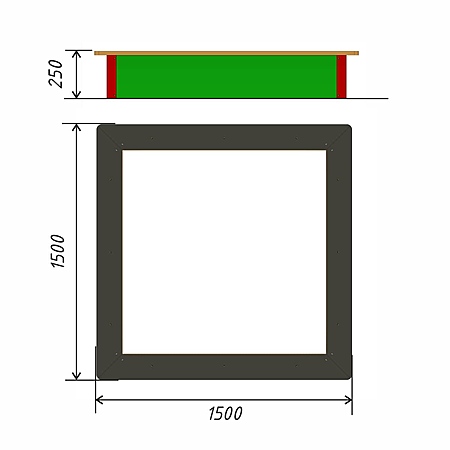 Песочница 2 ( борта металл)  фото 3