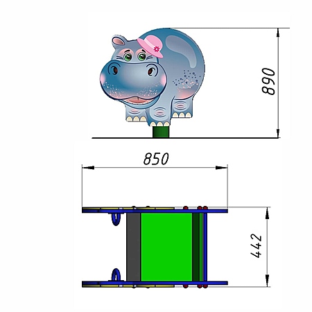 Качалка «Бегемотик»  фото 2