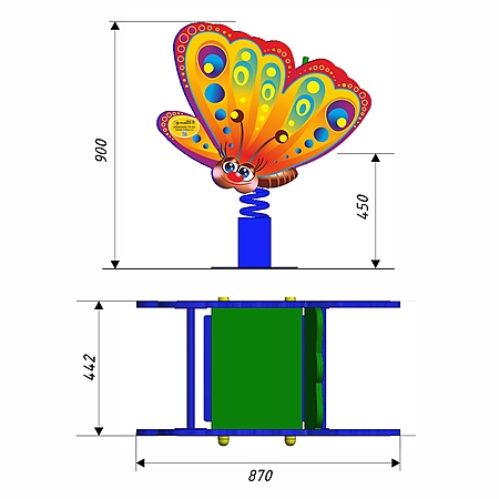 Качалка «Бабочка»  фото 2
