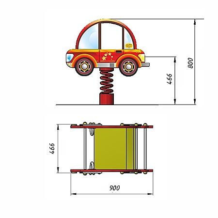 Качалка «Автомобиль»  фото 2