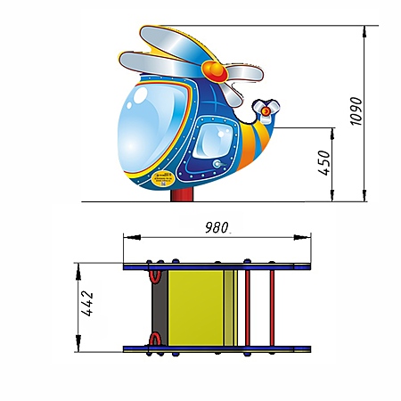 Качалка «Вертолет»  фото 2
