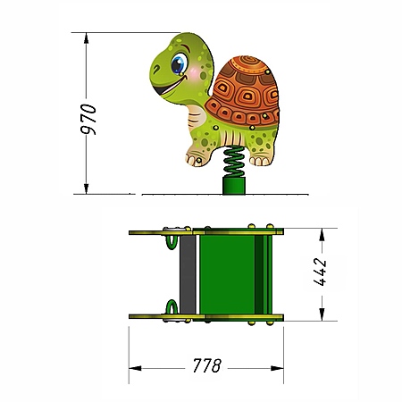 Качалка на пружине «Черепашка»  фото 2