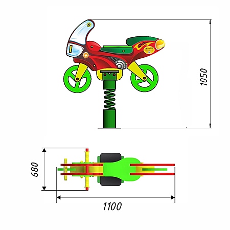 Качалка «Мотоцикл»  фото 2
