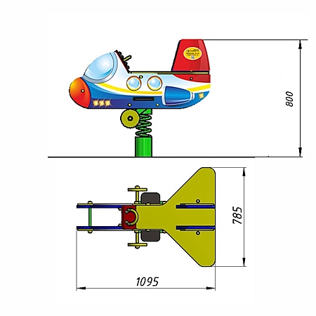 Качалка «Самолёт»  фото 2