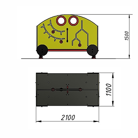 Вагончик на пружинках на 4-х пружинах фото 2