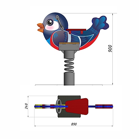 Качалка «Снегирёк» фото 2